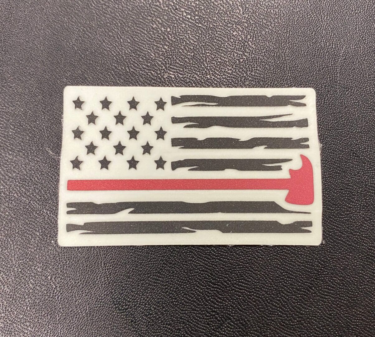 Flag Tattered With Axe image 0