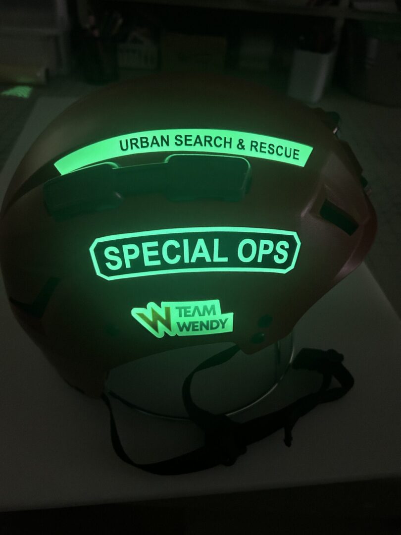 Custom SAR Helmet Side Decals x2 - Non Velcro image 1
