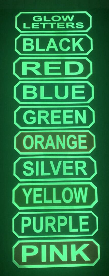 MSA Band Decal- Glow Letters image 1