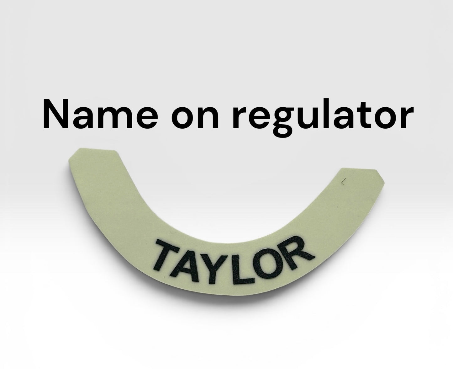 Name on Regulator with Regulator Number