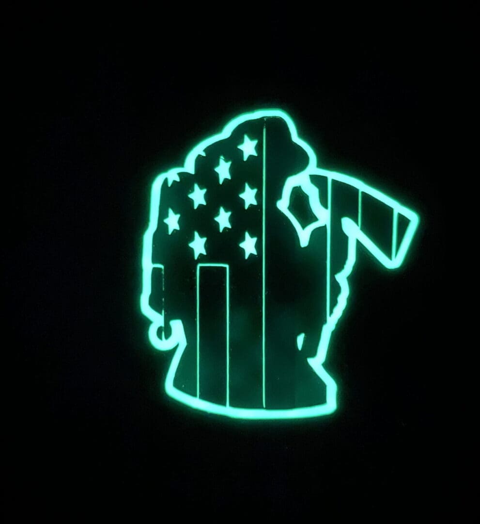 Fire Fighter Wrapped in Flag image 1