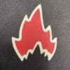 a sticker patch of a flame