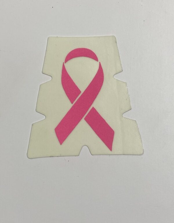 Breast Cancer Pink Ribbon on White Background