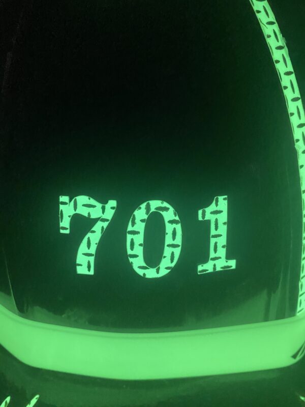Custom Motorcycle Helmet with green glow