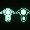 Figure Eight Descender in Black Center or Black Outline